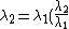 \lambda_2=\lambda_1({\lambda_2\over{\lambda_1}})